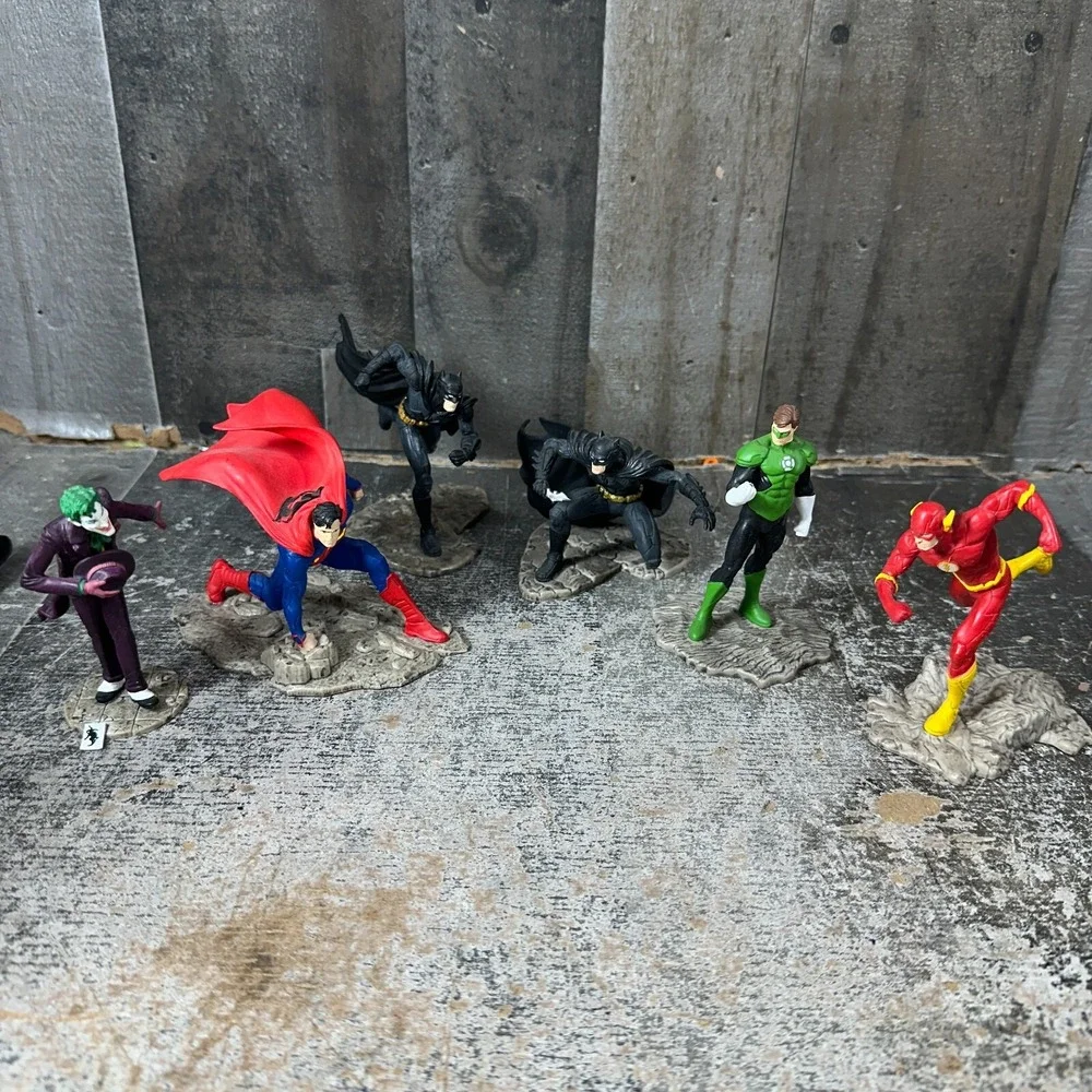 Lot of 6 DC Comics Justice League Schleich Figures Batman Superman Green Lantern